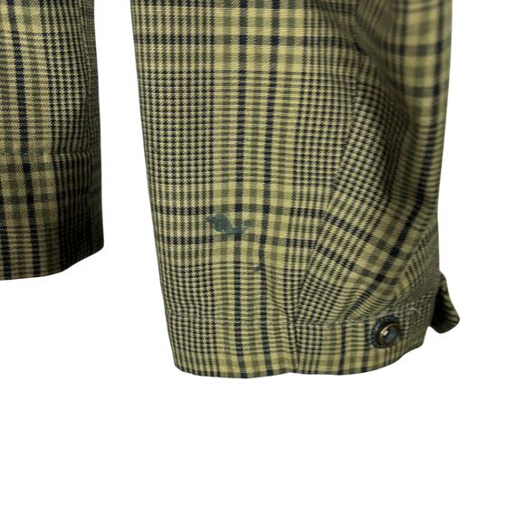 Volcom Full Zip Jacket Skate Surf Casual Plaid Olive Tan Black Knit Collar - M - Picture 6 of 11